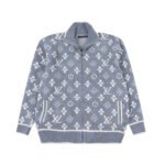 Louis Vuitton LV 25ss all-over jacquard logo zipper cardigan sweater