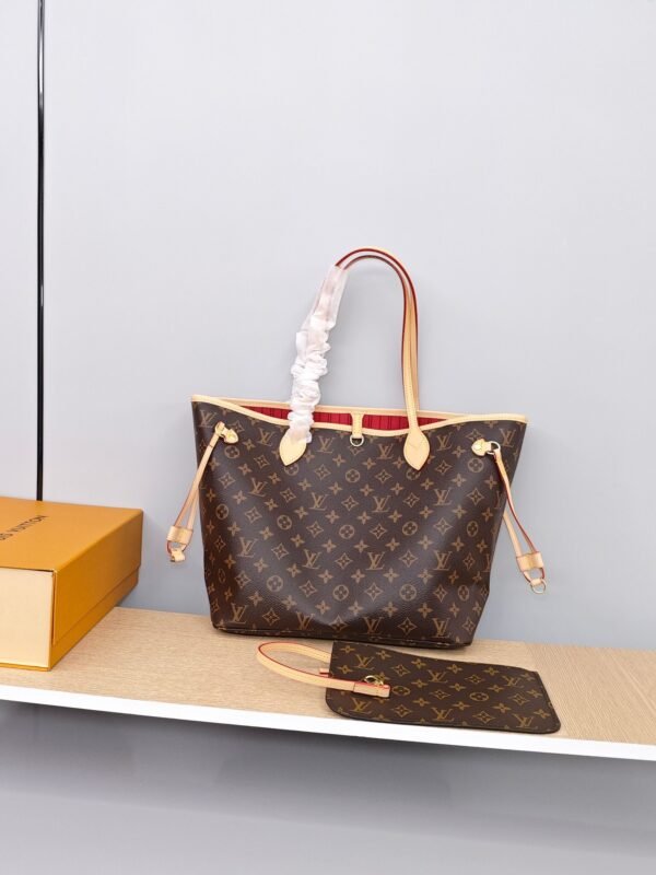 Louis Vuitton Neverfull mini and regular size shopping bags