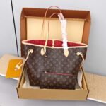 Louis Vuitton Neverfull mini and regular size shopping bags