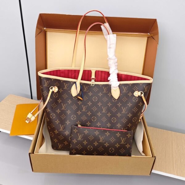 Louis Vuitton Neverfull mini and regular size shopping bags