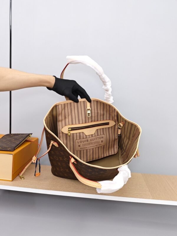 Louis Vuitton Neverfull mini and regular size shopping bags