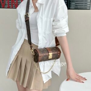 LV Papillon round cylinder bag