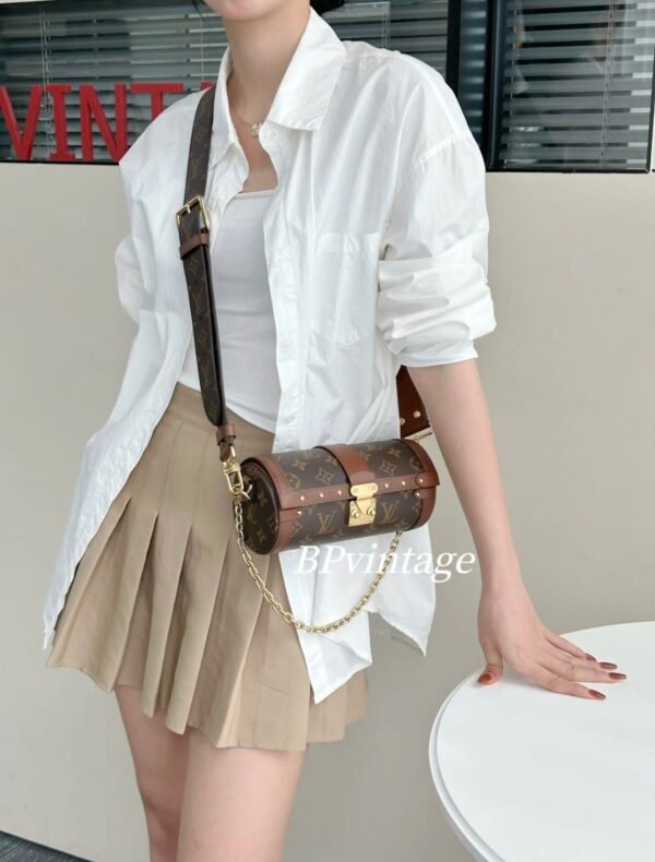 LV Papillon round cylinder bag